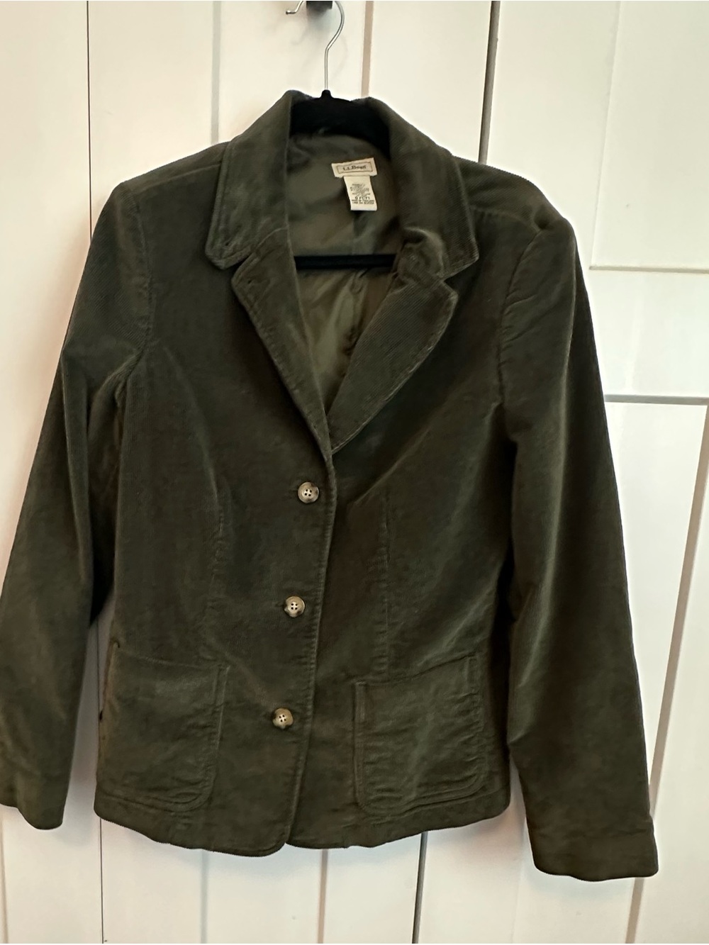 L.L. Bean Olive Green Corduroy Blazer